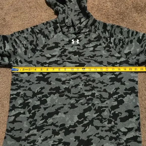 Under Armour Storm Men's Size S Sahara / Black Rival Fleece Camo Hoodie - Picture 6 of 8